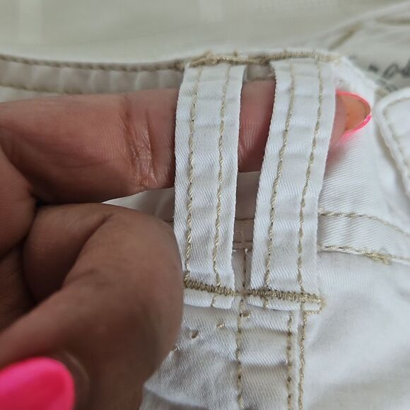 Aeropostale Cotton Capri Pants White 00 - Picture 14 of 16